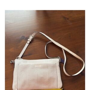 Coach Cream Perforated Crossbody Bag